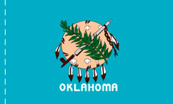 Oklahoma Indoor Flag Plain, No Fringe