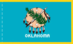 Oklahoma Indoor Flag Fringed