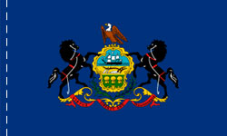 Pennsylvania Indoor Flag Plain, No Fringe