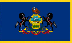 Pennsylvania Indoor Flag Fringed