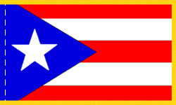 Puerto Rico Indoor Flag Fringed