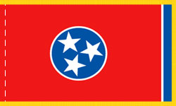 Tennessee Indoor Flag Fringed