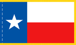Texas Indoor Flag Fringed
