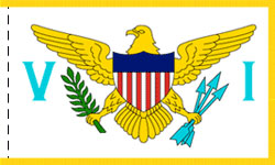 Virgin Islands Indoor Flag Fringed