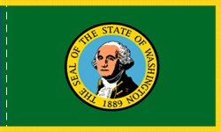 4 x 6 ft. Nylon Washington Indoor Flag. Printed, Pole Hem and Fringe