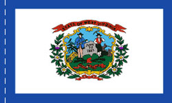 West Virginia Indoor Flag Plain, No Fringe