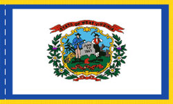 West Virginia Indoor Flag Fringed