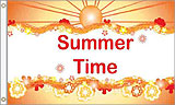 3 x 5 ft. Nylon Summer Time Flag, Printed, Canvas Heading and Brass Grommets