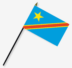 Congo Democratic Republic Handheld Flags
