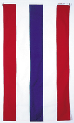 4 x 6  ft. Cotton Half Fan Flat. Sewn Stripes, No Stars