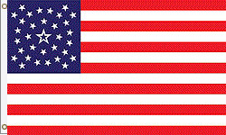 3 x 5 ft. Nylon 34 Star Martinsburg Flag. Printed, Canvas Heading and Brass Grommets