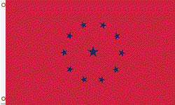 3 x 5 ft. Nylon Red Battle Ensign 1861 Flag. Printed, Canvas Heading and Brass Grommets