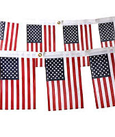 12 ft. Cotton U.S. Flag Garland