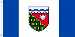 3 x 6 ft. Nylon Northwest Territory, Canada Flag. Printed, Canvas Heading and Brass Grommets