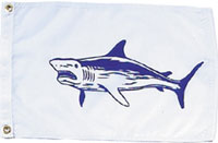 12 x 18 in. Nylon Shark Flag. Printed, Canvas Heading and Brass Grommets