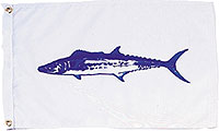 12 x 18 in. Nylon King Mackerel Flag. Printed, Canvas Heading and Brass Grommets
