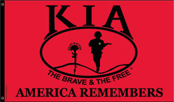 3 x 5 ft. Nylon KIA Flag, Printed, Canvas Heading and Brass Grommets