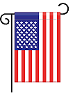 12 x 18 in. Nylon American Garden Flag, Embroidered Stars and Sewn Stripes