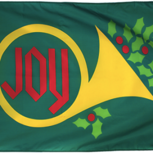 3 x 5 ft. Nylon Joy Horn Flag, Printed, Canvas Heading and Brass Grommets
