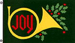 2 x 3 ft. Nylon Joy Horn Flag, Printed, Canvas Heading and Brass Grommets
