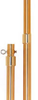 Adjustable Gold Anodized Aluminum Pole. 1 1/4 in. Diameter