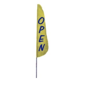 8 ft. x 24 in. Open Feather Flag Nylon,Printed with Pole Sleeve