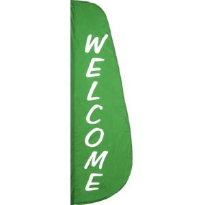 8 ft. x 24 in. Welcome Feather Flag Nylon,Printed with Pole Sleeve