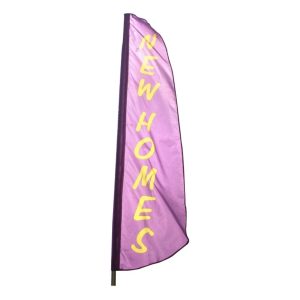 8 ft. x 24 in. New Homes  Feather Flag Nylon,Printed with Pole Sleeve