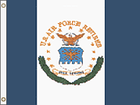 3 x 4 ft.  Nylon Air Force Retired Flag.  Printed, Canvas Heading and Brass Grommets