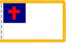 Christian Indoor Flag with Gold Fringe