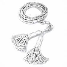 3 1/2 in. x 9 ft.  White Cord and Tassels