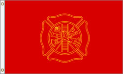 3 x 5 ft. Nylon Firefighters Flag. Printed, Canvas Heading and Brass Grommets