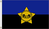 3 x 5 ft. Nylon Police Remembrance Flag. Printed, Canvas Heading and Brass Grommets