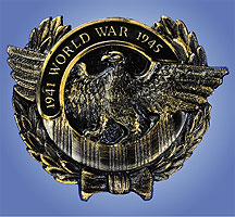 World War ll Grave Marker, Thermoplastic on 18 in. Silver Aluminum Rod