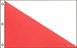 14 x 20 in. Directional Golf Flag, Red and White