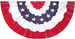 18 in. x 36 in. Poly/Cotton Illusion Fan. Fully Printed with Canvas Heading and Brass Grommets