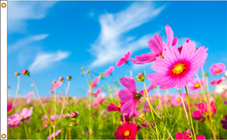 3 x 5 ft. Nylon Spring Flower Field Flag, Printed, Canvas Heading and Brass Grommets
