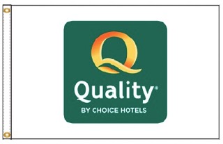 Quality Hotel Nylon Flag. Printed, Canvas Heading and Brass Grommets