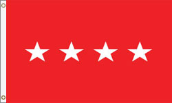 4 Star General Army Outdoor Flags