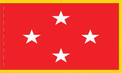 4 Star General Marine Corps Indoor Fringed Flags