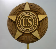 World War I Bronze Grave Marker. 21 in. Aluminum Rod