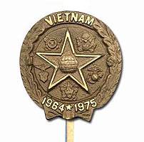 Vietnam Bronze Grave Marker. 21 in. Aluminum Rod