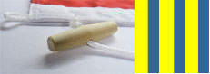 International Code Signal Flag G. Size 10 - 4 ft. x 4 ft. Rope and Toggle