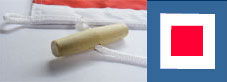 International Code Signal Flag W. Size 0 - 1 ft. x 1-1/4 ft. Rope and Toggle