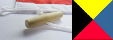 International Code Signal Flag Z. Size 3 - 2 x 2 ft. Rope and Toggle