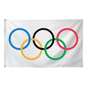 3 x 5 ft. Olympic Flag, Sewn, Canvas Heading & Grommets