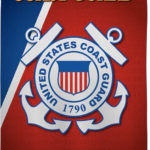 13 x 18 1/2 in.  Coast Guard Garden Banner Dyed Sublimation, Double Sided