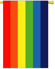 28 x 40 in. Rainbow Banner Flag, Nylon Sewn