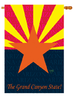 28 x 40 in. Arizona Banner Flag Dyed Sublimation, Double Sided