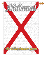 28 x 40 in. Alabama Banner Flag Dyed Sublimation, Double Sided
